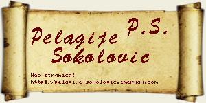 Pelagije Sokolović vizit kartica